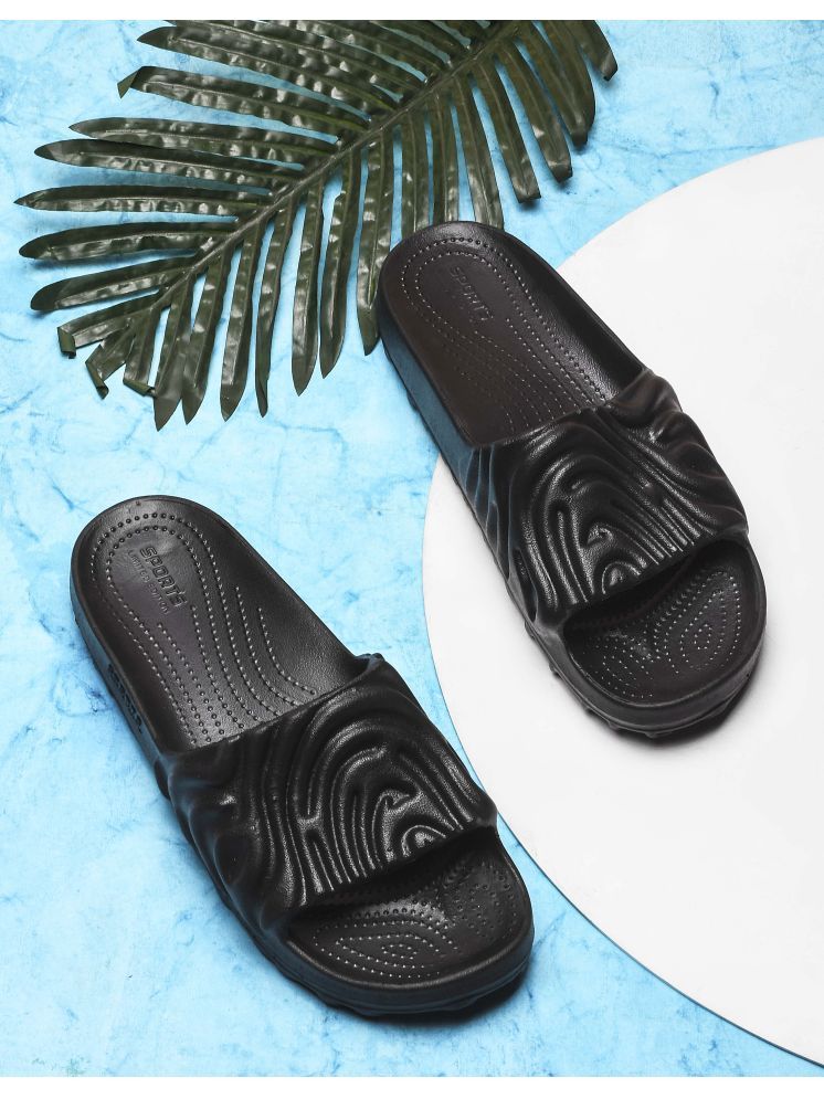     			Bersache - Black Men's Sandals