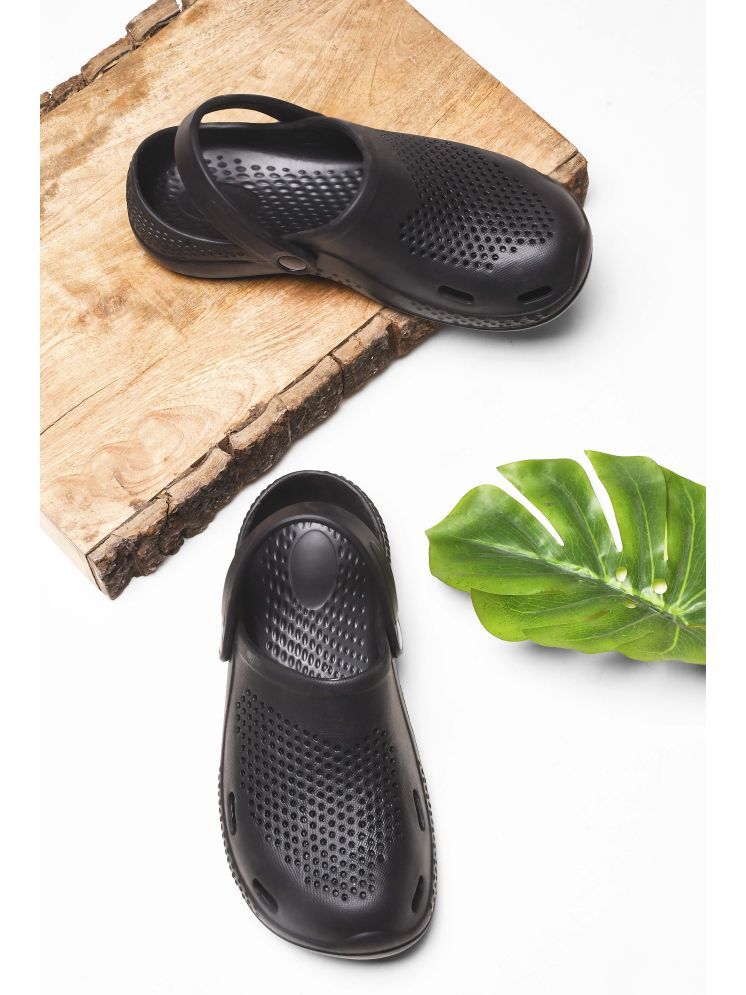     			Bersache Black Men's Slide Flip Flop