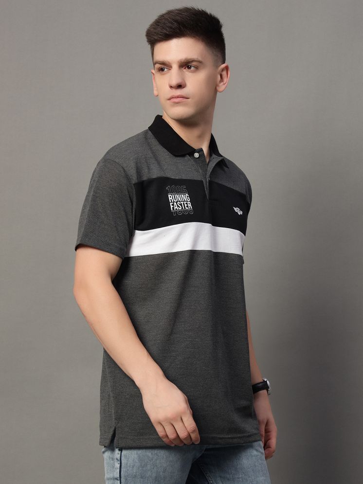     			GET GOLF Cotton Blend Regular Fit Printed Half Sleeves Men's Polo T Shirt - Grey ( Pack of 1 )