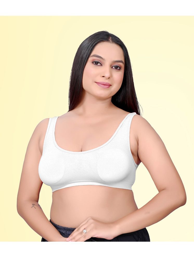     			HAYA Pack of 1 Polyester Non Padded Women's Bralette Bra ( White ) Lamia Bralette D701