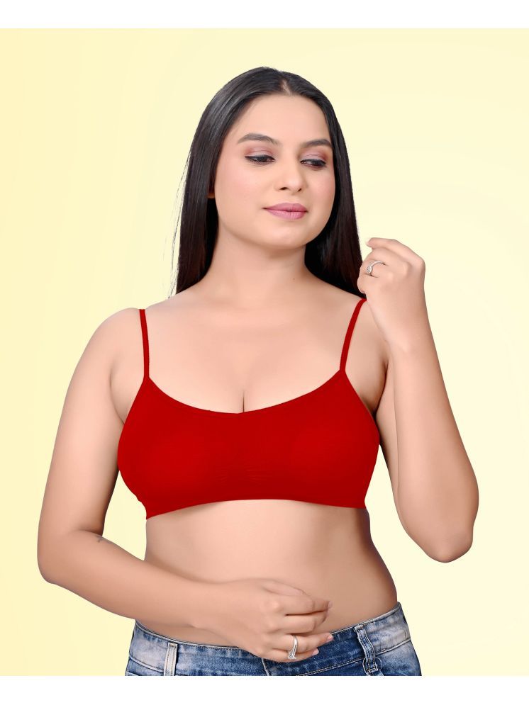     			HAYA Pack of 1 Polyester Non Padded Women's Bralette Bra ( Red ) Nermin Bralette D710