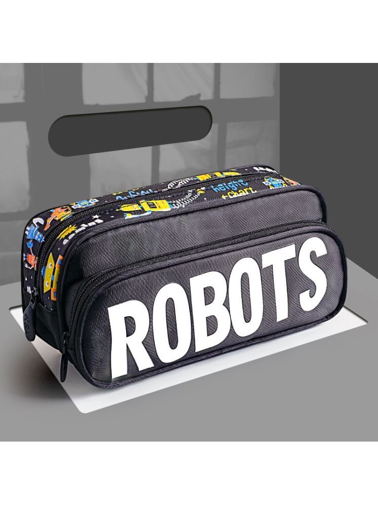     			PANSHUB Robot Pencil Pouch Multi-Purpose Zipper Pouch Case, Travel Pouch Bag, Stationery Bag, Pen & Pencil Pouch for School & College for Kids