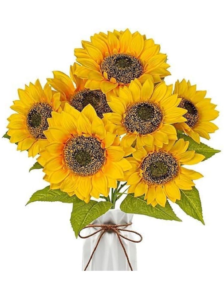     			RAMDEV ENTERPRISE - Yellow Sunflower Artificial Flower ( Pack of 1 )