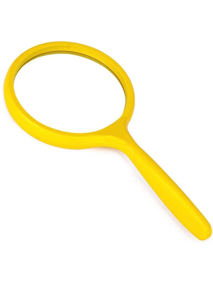     			SAVY 75 mm YELLOW Magnifying Glass for Kids, Students, Artists, Reading and Viewing Small Objects, Maps etc. High Power Handheld 15x Magnifier Glass Lens