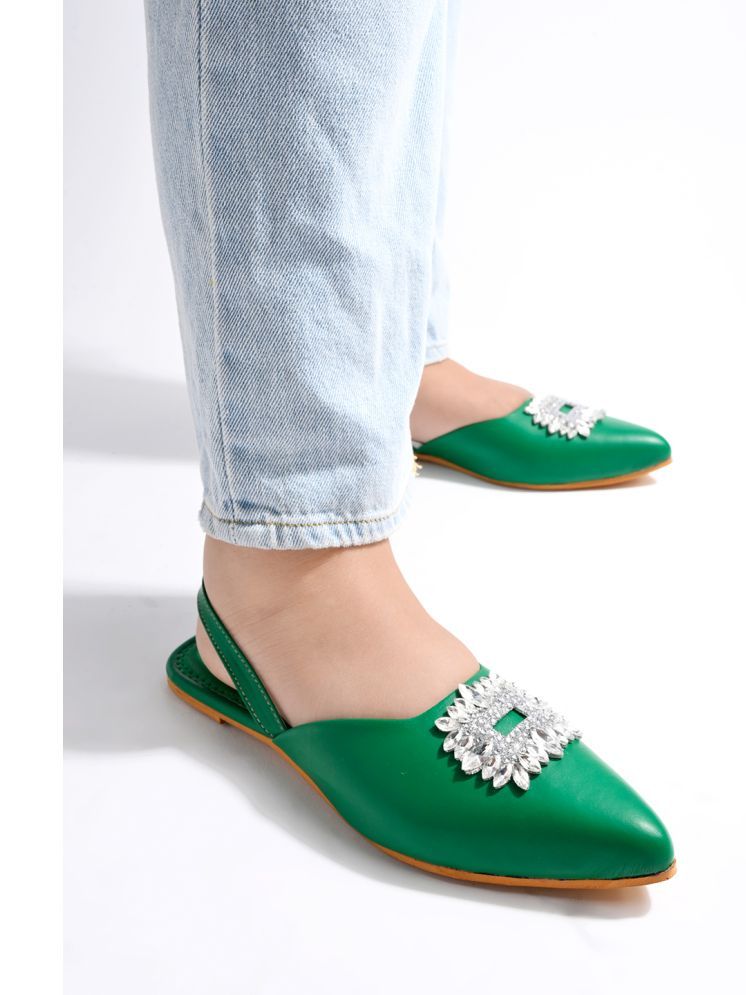     			Stylestry Green Women's Flats