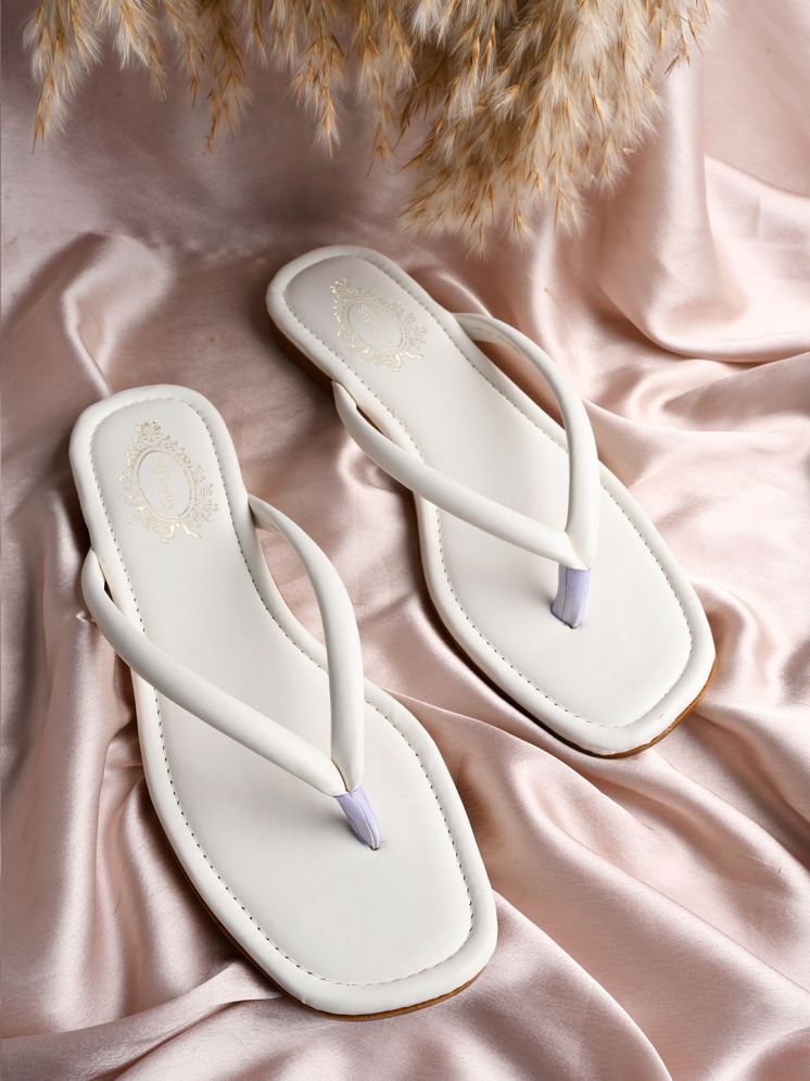     			Stylestry White Women's Flats