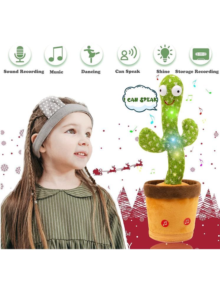     			Talking & Dancing Cactus Plush Activity Toy with Singing & Recording Function