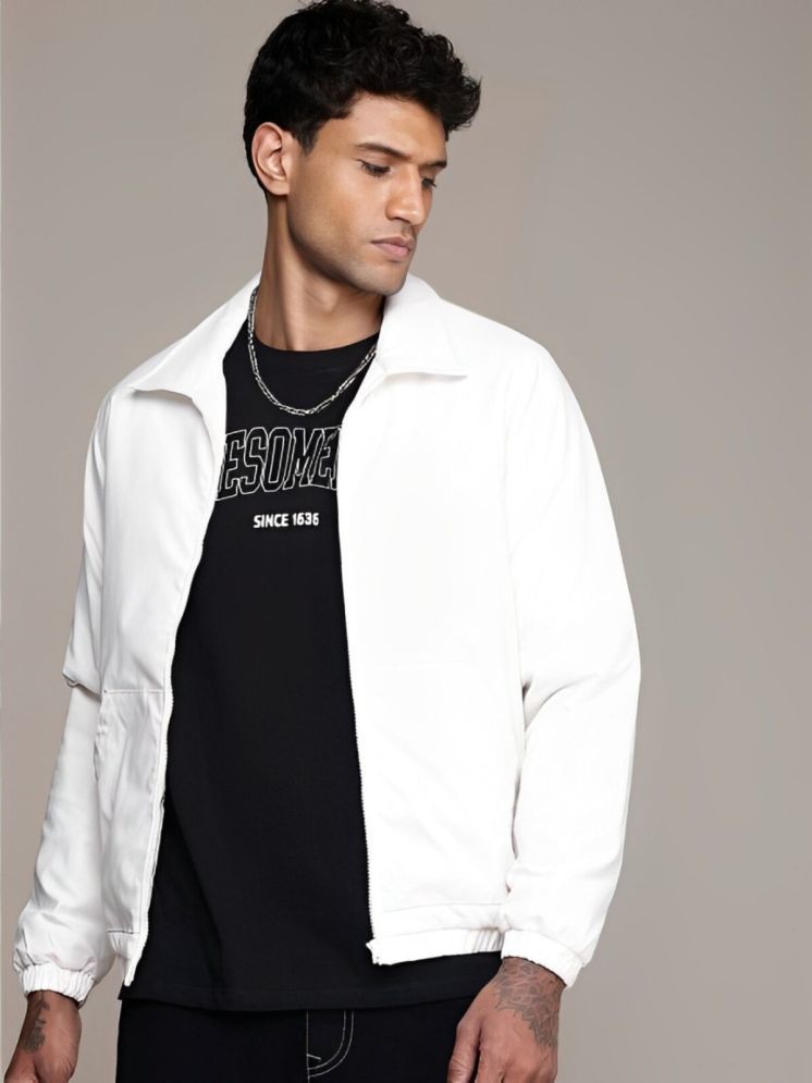     			plusperfaction Polyester Men's Casual Jacket - White ( Pack of 1 )