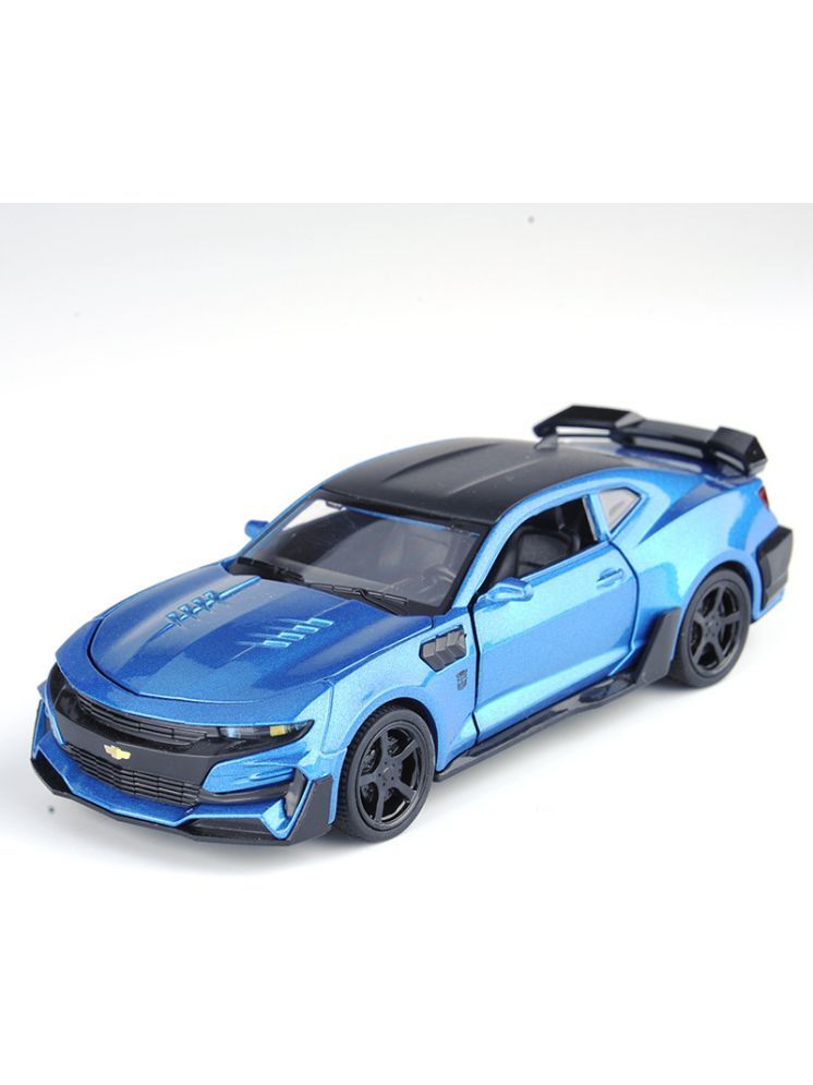     			Bluebell Blue 1:32 Bumble BEE Diecast Pullback Toy car Exclusive Diecast Alloy Metal Car with Doors Lights and Music Model Car for Kids