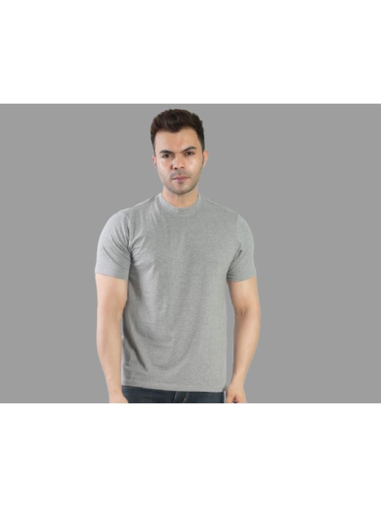     			CALTUS FASHION 100% Cotton Regular Fit Solid Half Sleeves Men's Round T-Shirt - Grey ( Pack of 1 )