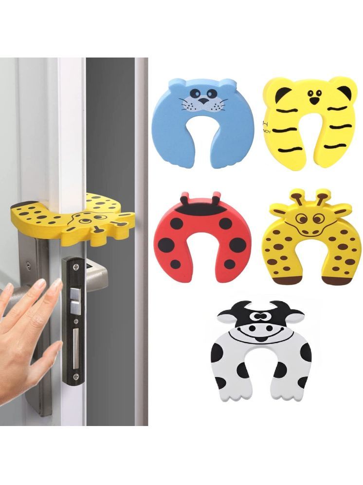     			Chocozone Multi-Colour Foam Door Stopper & Guards ( 5 pcs )