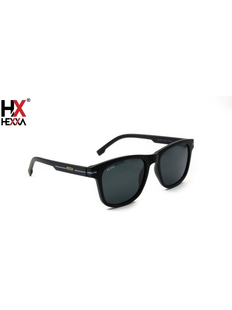     			Hexxa Black Oversized Sunglasses ( Pack of 1 )