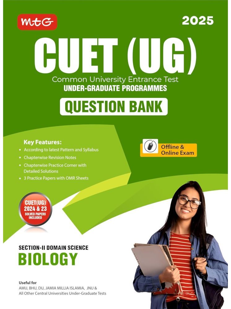     			MTG NTA CUET (UG) Chapterwise Question Bank Biology With Practice Papers & OMR Sheet | Entrance Exam Preparation Book 2025