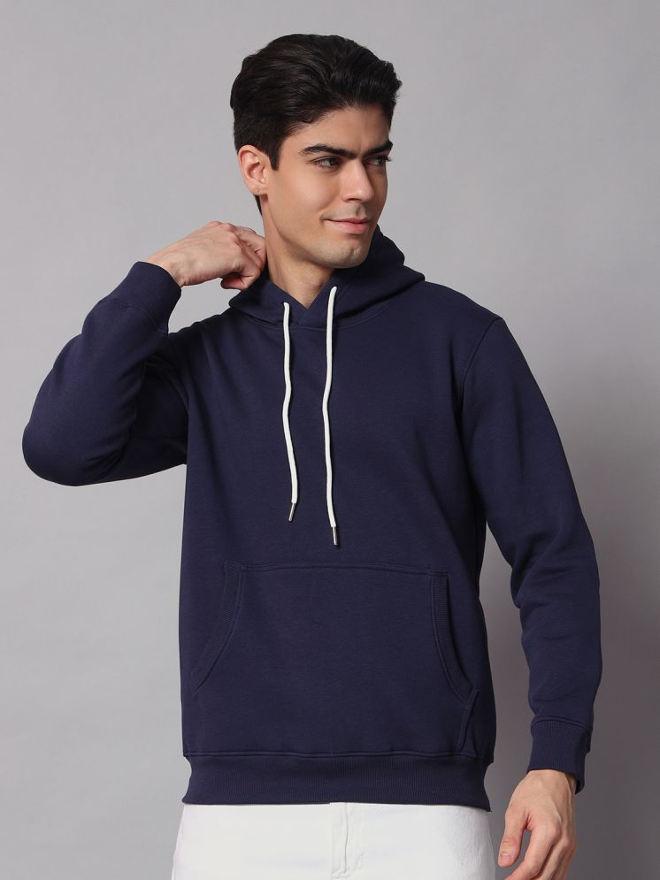     			OBAAN Fleece Hooded Men's Sweatshirt - Blue ( Pack of 1 )