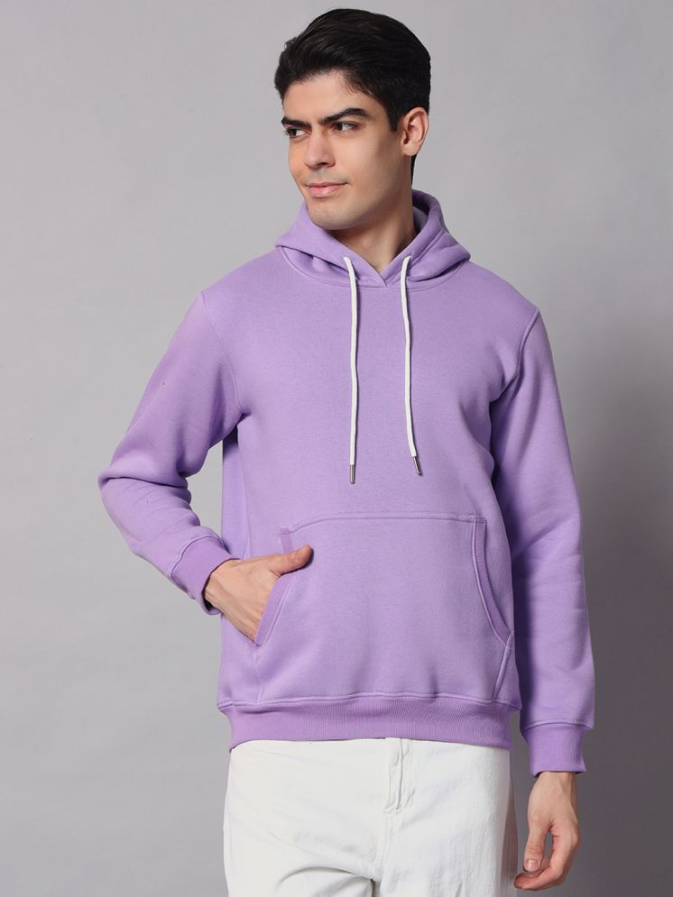     			OBAAN Fleece Hooded Men's Sweatshirt - Purple ( Pack of 1 )