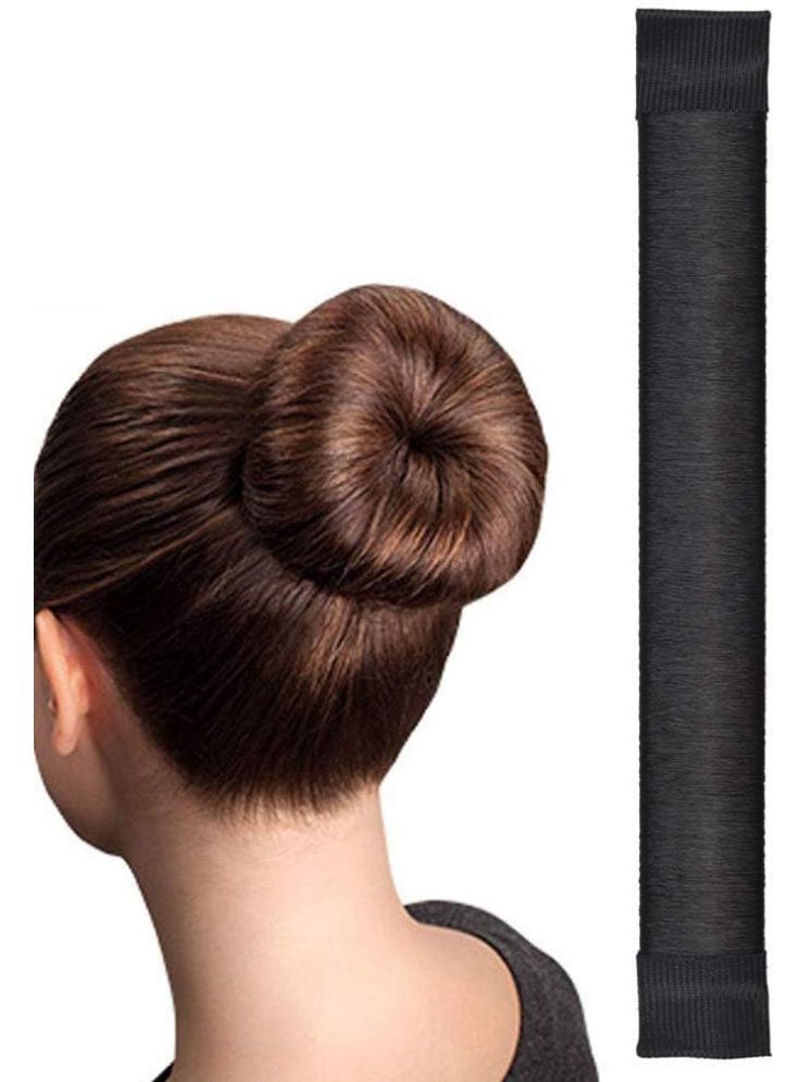     			RITZKART Black Hair Bun ( Pack of 2 )