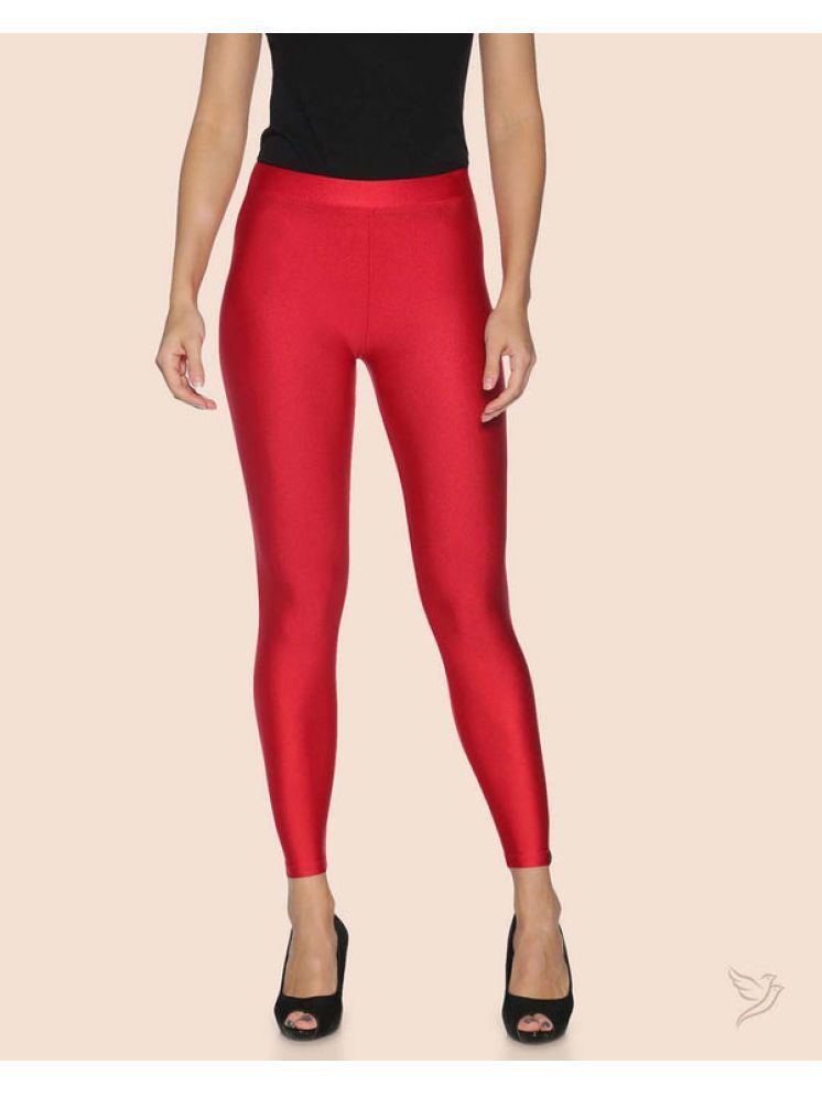     			Twin Birds - Red Satin Women's Leggings ( Pack of 1 )