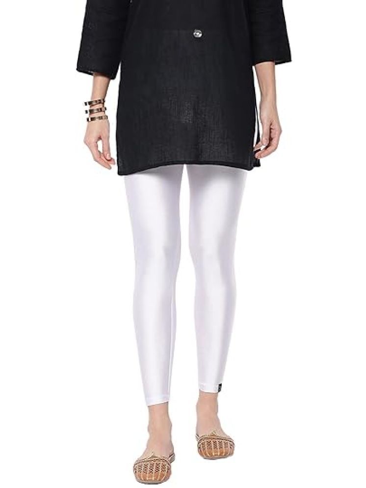     			Twin Birds - White Satin Women's Leggings ( Pack of 1 )