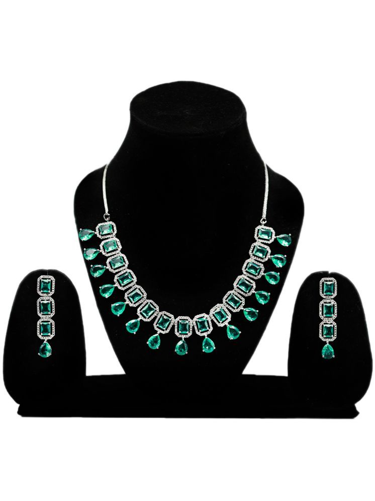     			Unicorn Green Alloy Necklace Set ( Pack of 1 )