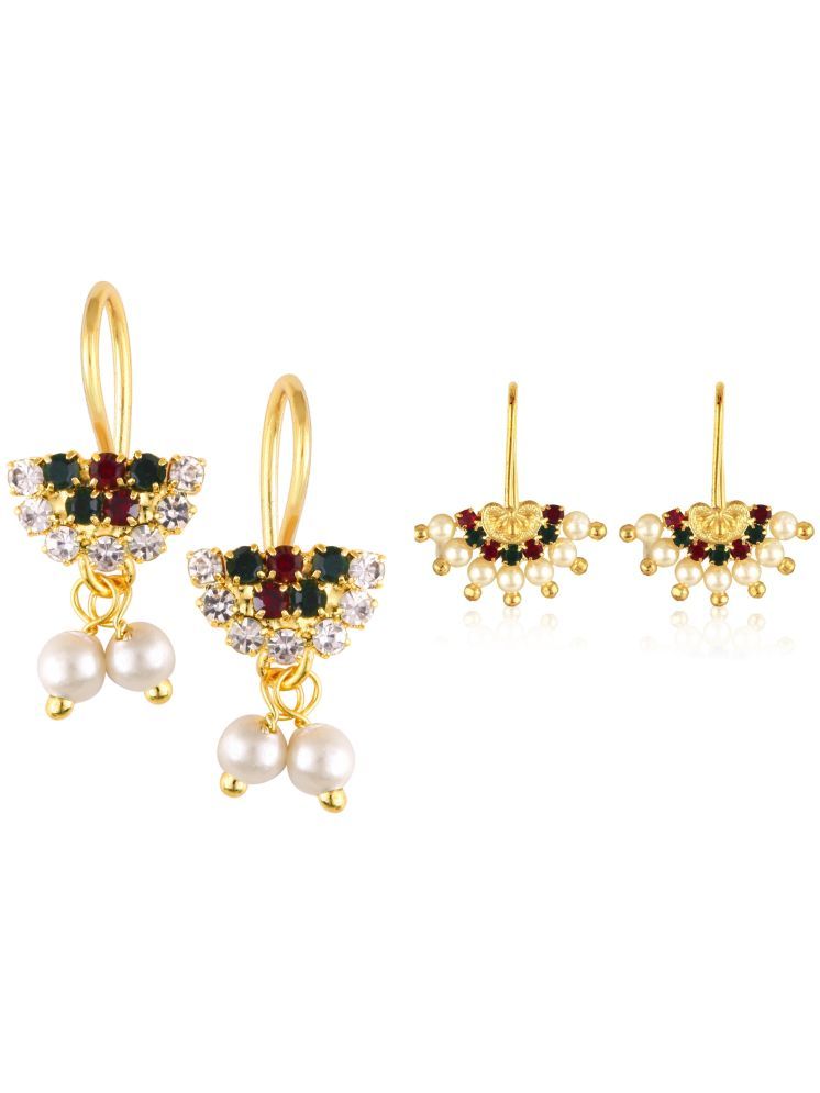     			VIVASTRI Multi Color Drop Earrings ( Pack of 2 )