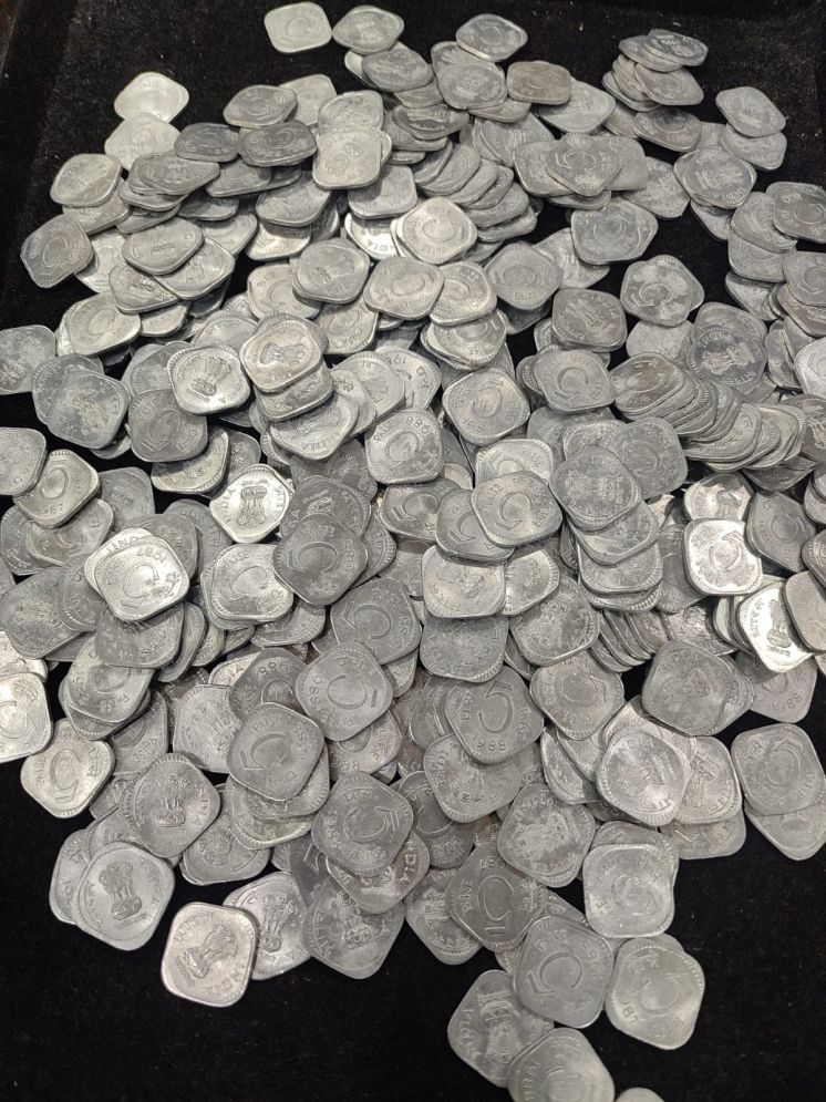     			5 PAISE ALUMINIUM UNC CONDITION ( 25 PCS LOTT)  MIX DATES