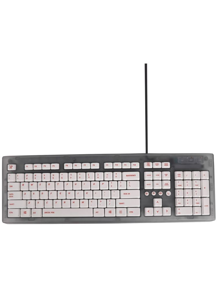     			Arctic Fox Grey USB Wired Desktop Keyboard