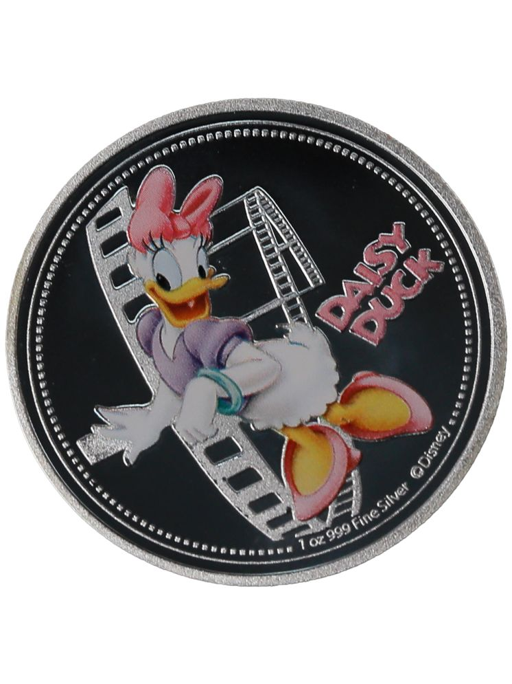     			Disney Cartoon Anime Daisy Duck Lucky Commemorative Collectible Silver Coins 1 Oz Heavy Thick Rare to get Medallion Fantasy Physical Coin (Silver Plated with Luxury Box)