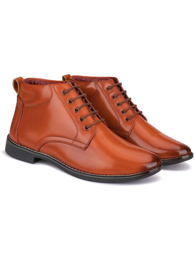     			Bersache Tan Men's Formal Boots