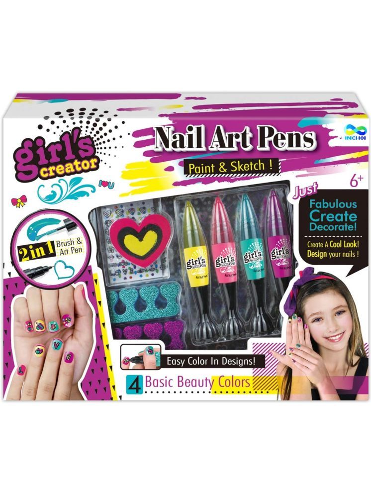     			Bluebell Nail Art Studio, Nail Salon Glitter Set, salon game at home and throw a mani Glitter Accents Nail Art Pens Paint & Sketch with Multiple Colours