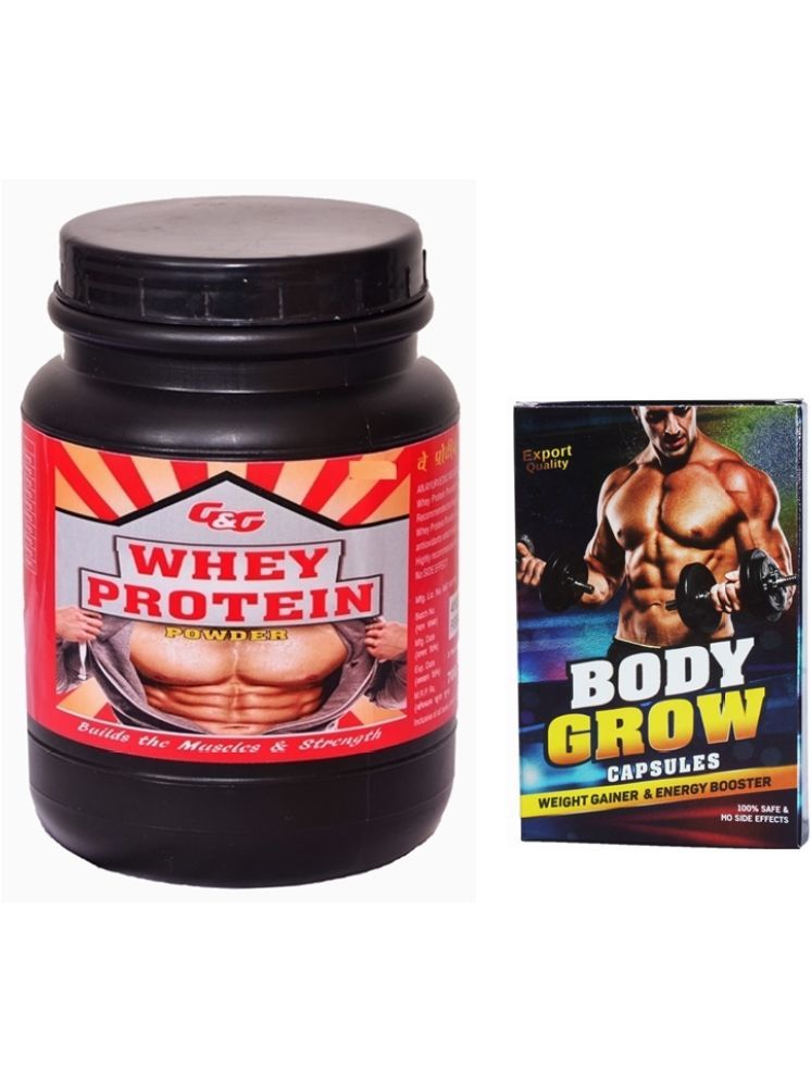     			Dr Chopra Body Grow Weight Gainer Capsule 10no.s & G&G Whey Protein Powder 300 gm Strawberry