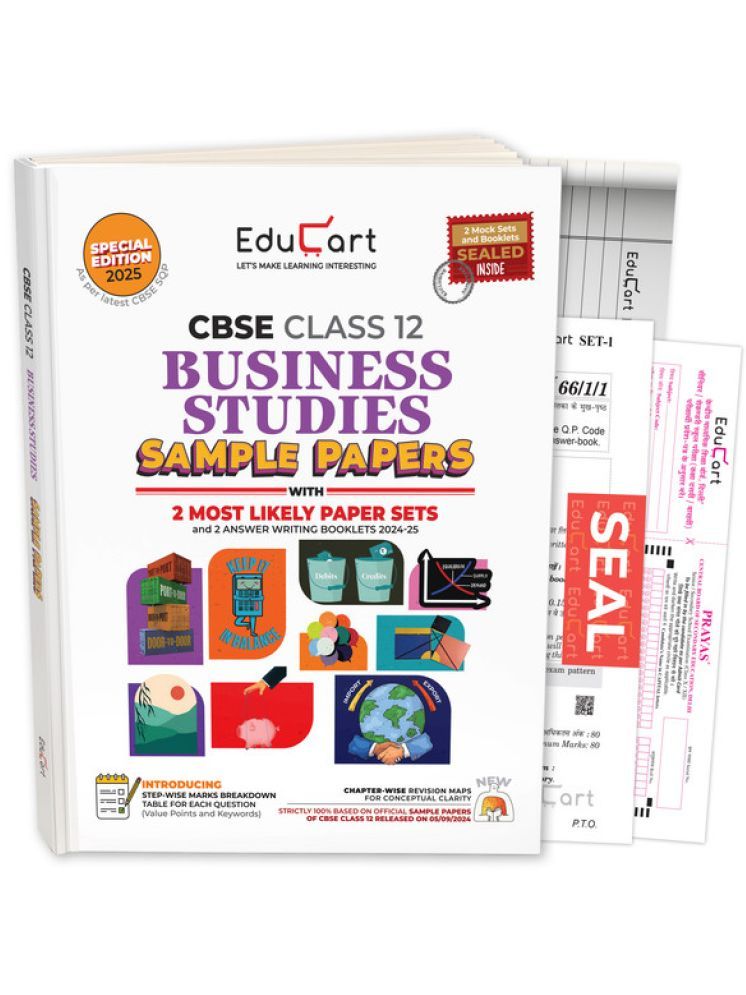     			Educart CBSE Business Studies Class 12 Sample Paper 2024-25 (With exclusive CBSE Mock Booklets for 2025 Exam)