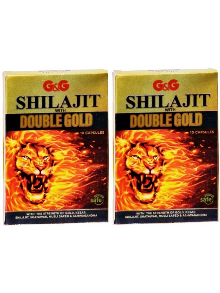     			G&G Pharm@cy Shilajit With Double Gold Capsule 10no.s Pack of 2