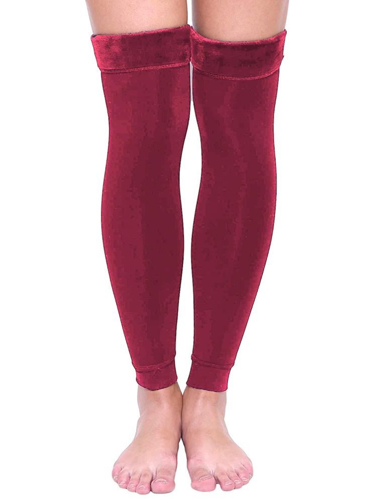     			Infispace Pack of 1 Woollen Women's Solid Leg Warmer ( Maroon )