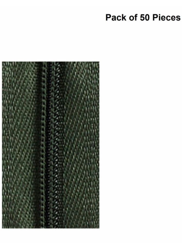     			Jyoti Zipper - CFC Size 3 - Color 19 (50 Zips of 8 Inches) Open-Ended, Ideal for Tailoring, Crafts, Fashion, Dressmaking | Zips Used in Stitching, Sewing, Pants, Bags - Pack of 50 Pieces