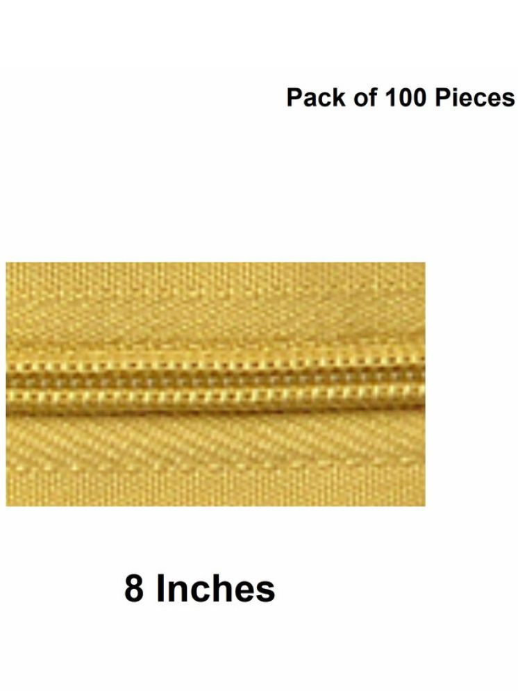     			Jyoti Zipper - Concealed Size 3 - Color 9 (100 Zips of 8 Inches) Open-Ended, Ideal for Tailoring, Crafts, Fashion, Dressmaking | Zips Used in Stitching, Sewing, Pants, Bags - Pack of 100 Pieces