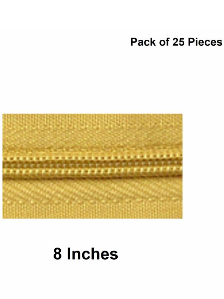     			Jyoti Zipper - Concealed Size 3 - Color 9 (25 Zips of 8 Inches) Open-Ended, Ideal for Tailoring, Crafts, Fashion, Dressmaking | Zips Used in Stitching, Sewing, Pants, Bags - Pack of 25 Pieces