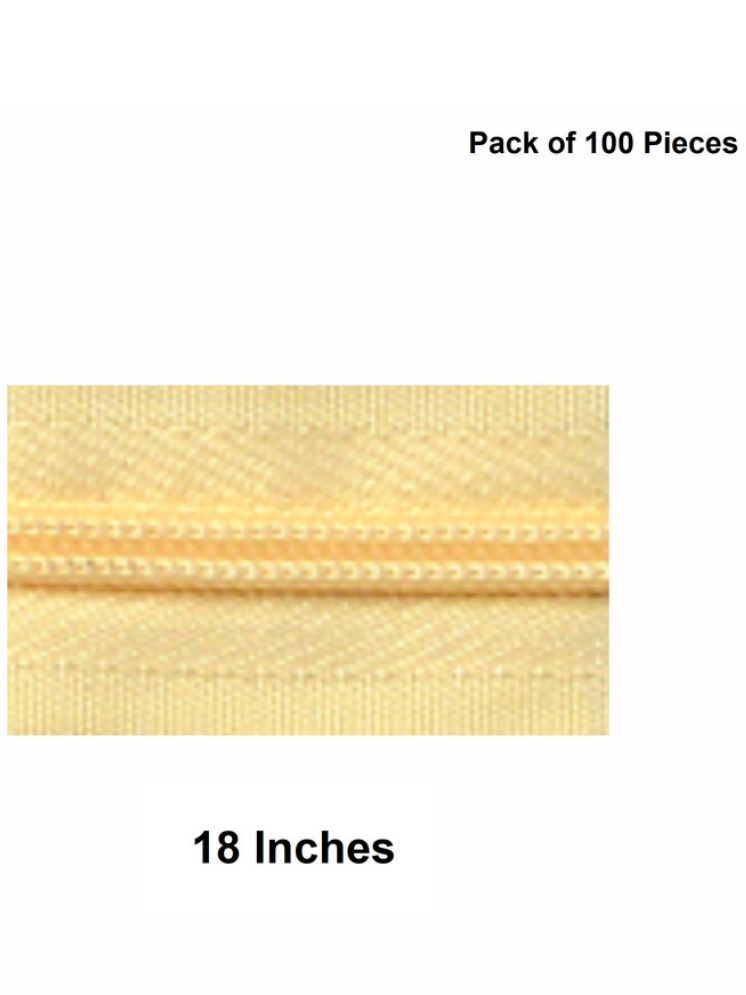     			Jyoti Zipper - Concealed Size 3 - Color 4 (100 Zips of 18 Inches) Open-Ended, Ideal for Tailoring, Crafts, Fashion, Dressmaking | Zips Used in Stitching, Sewing, Pants, Bags - Pack of 100 Pieces