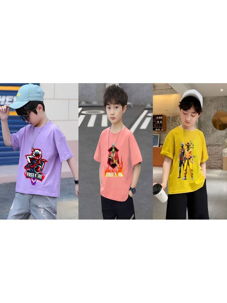     			Kintu Parantu Pack of 3 Polyester T-Shirt For Boys ( Multicolor1 )