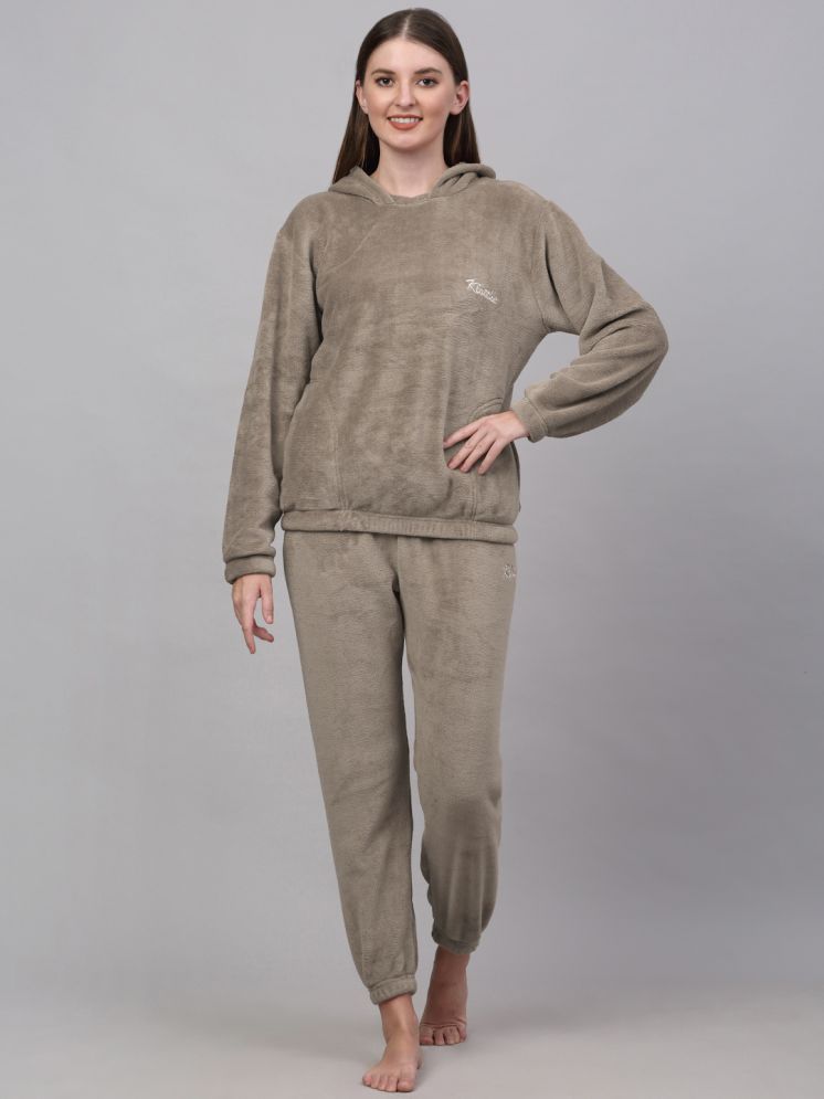     			Klotthe Beige Woollen Women's Nightwear Nightsuit Sets ( Pack of 1 )