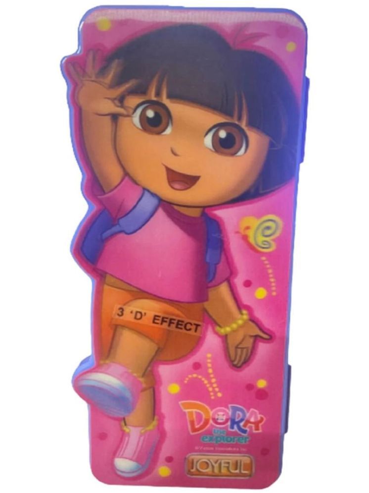     			Mannat 3d Shaped pencil box 3d Dora Shaped Art Plastic Pencil Box  (Set of 1, Multicolor)