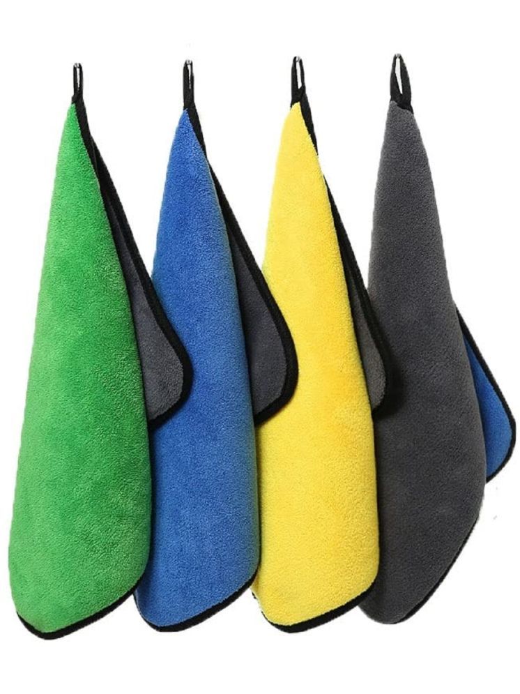     			Mannat Multicolor 250 GSM Microfiber Cloth For Automobile ( Pack of 4 )