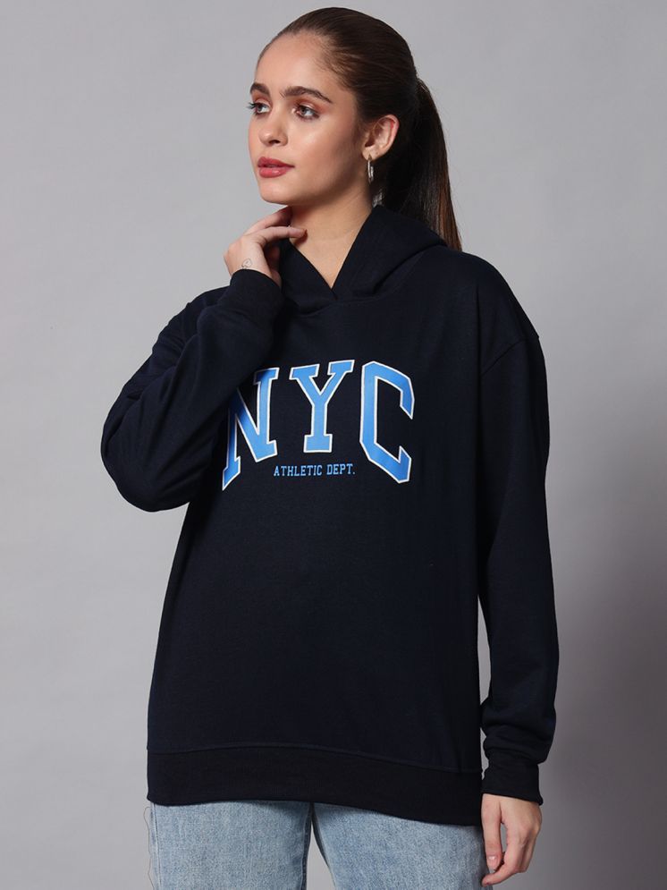     			OBAAN Fleece Women's Hooded Sweatshirt ( Navy )