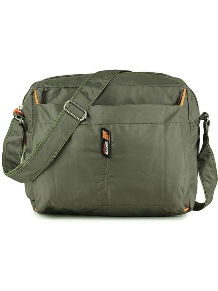     			Raylan Green Solid Messenger Bag