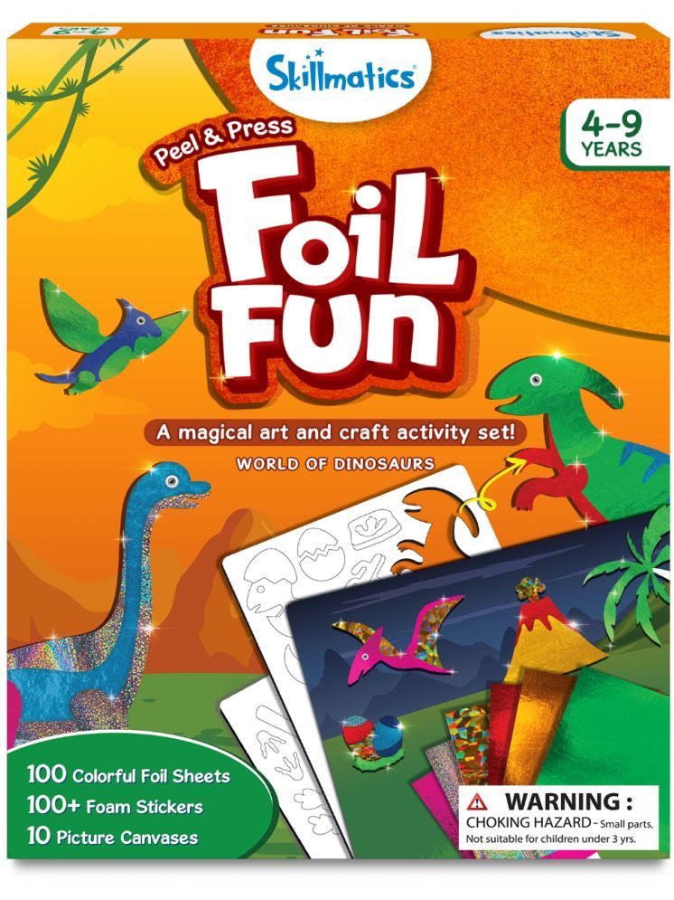     			Skillmatics Art & Craft Activity - Foil Fun Dinosaurs, No Mess Art for Kids, Craft Kits & Supplies, DIY Creative Activity, Gifts for Boys & Girls Ages 4, 5, 6, 7, 8, 9, Travel Toys