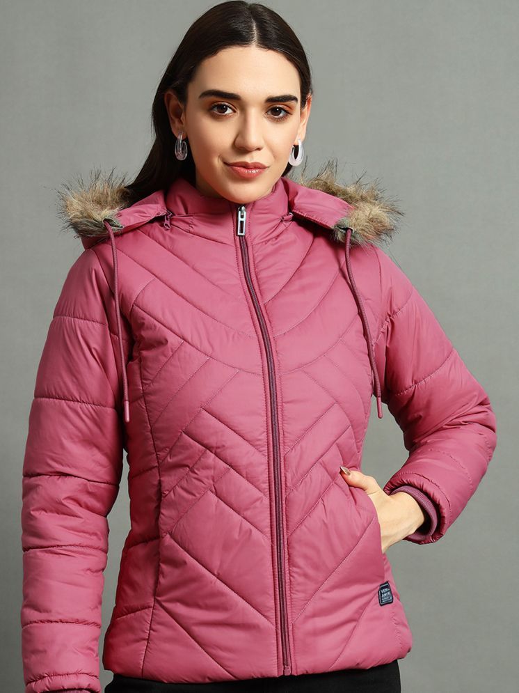     			VERO MODERNO - Polyester Peach Quilted/Padded Jackets