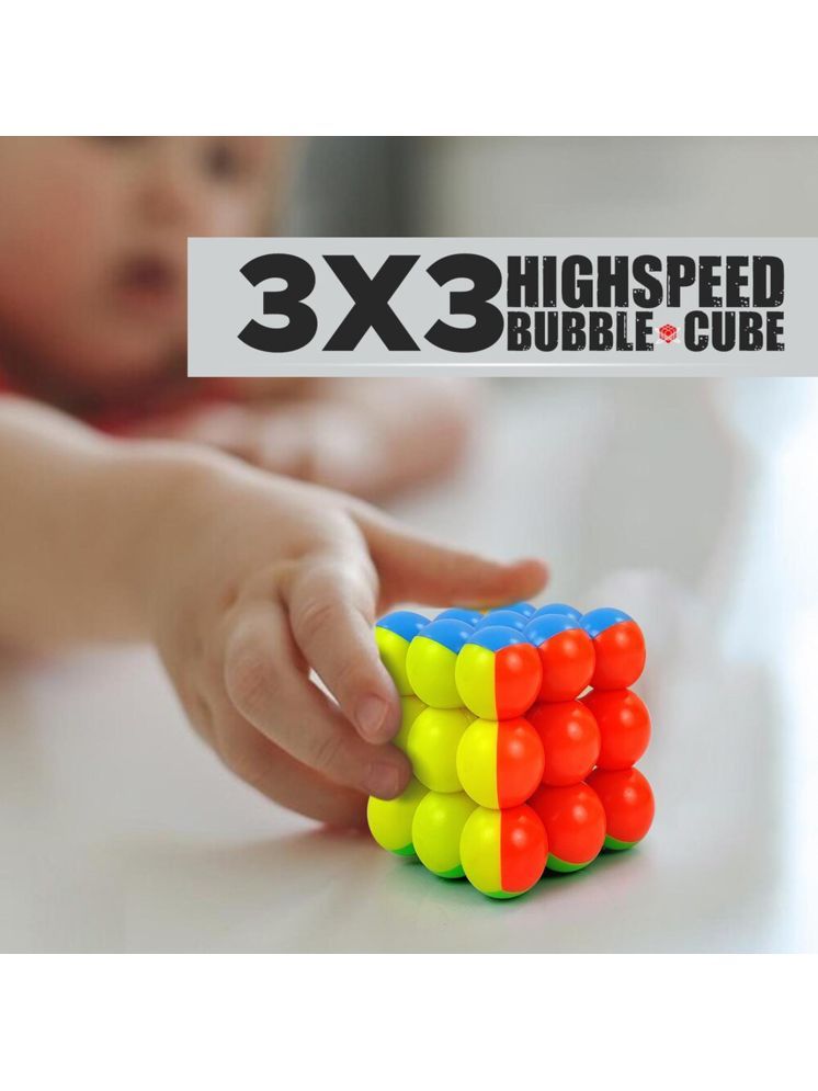     			Bubble Rubik's Cube 3X3X3 Easy|Brainstorming Puzzle Cube|and Smooth Rotation Colorful Cube High Speed Sticker-Less Puzzle Game,Multicolor(Age 6+ Years and Above)