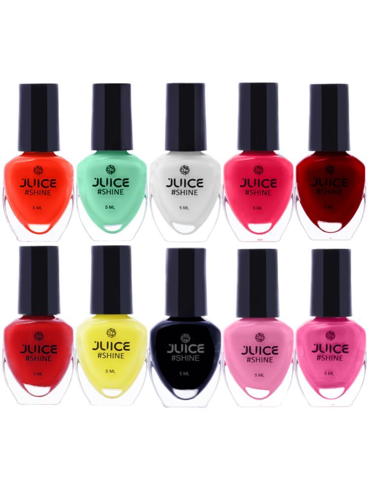     			Juice Pink Glossy Nail Polish 50 ( Pack of 10 )