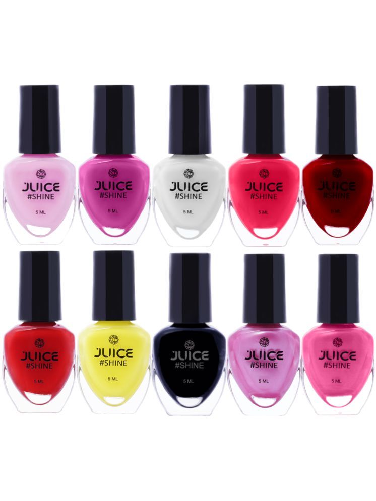     			Juice Pink Glossy Nail Polish 50 ( Pack of 10 )