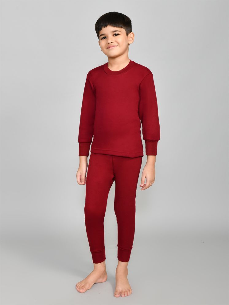     			Lux Cottswool Cotton Blend Thermal Top & bottom Set ( Maroon )