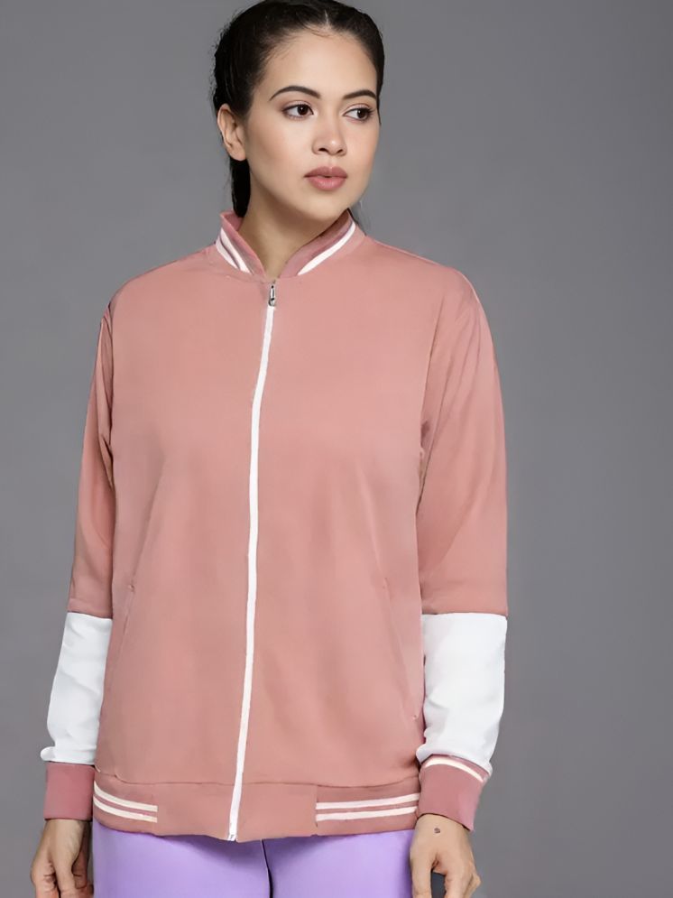     			PLUS PARADISE - Polyester Peach Bomber Jackets